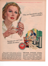 1945 United States Steel Nurses Needed Steel For Safety print ad fc2 - £10.50 GBP