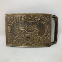 VTG Henry Ford Detroit Automobiles Solid Brass Fairchild Belt Buckle Rec... - $27.71