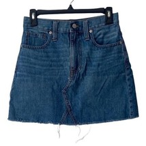 Madewell Rigid Denim A-Line Mini Skirt Lakeline Wash Womens Size 25 Style K9485 - £13.63 GBP