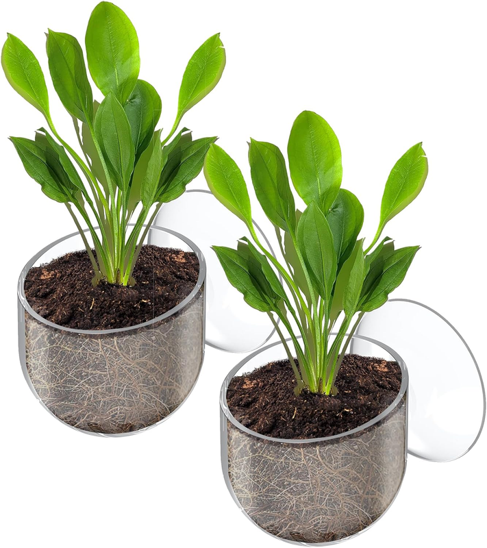 Pawfly 2 Pcs Aquarium Plant Holder, Fish Tank Plant Pot for Aquascape Decoration Item image 10
