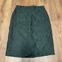 Ann Taylor Womens Dark Green Lace Stretch Pencil Skirt Size 0P Petite  - $27.72