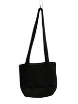 THE SAK Black Woven Boho Shoulder Bag Zip Top Closure Crossbody - £15.28 GBP