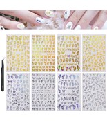 Butterfly Nail Art Stickers, 8 Sheets 3D Nail Art Decals Adhesive Laser ... - $17.64 CAD