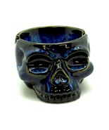Midnight Blue Skull 3323 Ceramic 3D Sculpted Catchall Bowl Ashtray Cone ... - €24,63 EUR