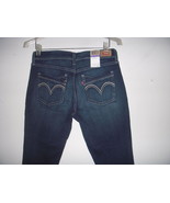 NWT! Levi&#39;s 535 Mid-rise Legging Dark Denim Jeans Crop Capri Ankle Sz 9 ... - $24.00