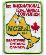 Vintage NCHA 1971 International Convention Brantford Canada Embroidered ... - $5.42 CAD