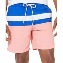 Nautica Men&#39;s Colorblocked 8&quot; Swim Trunks T01131 in Pale Coral-Small - £17.53 GBP