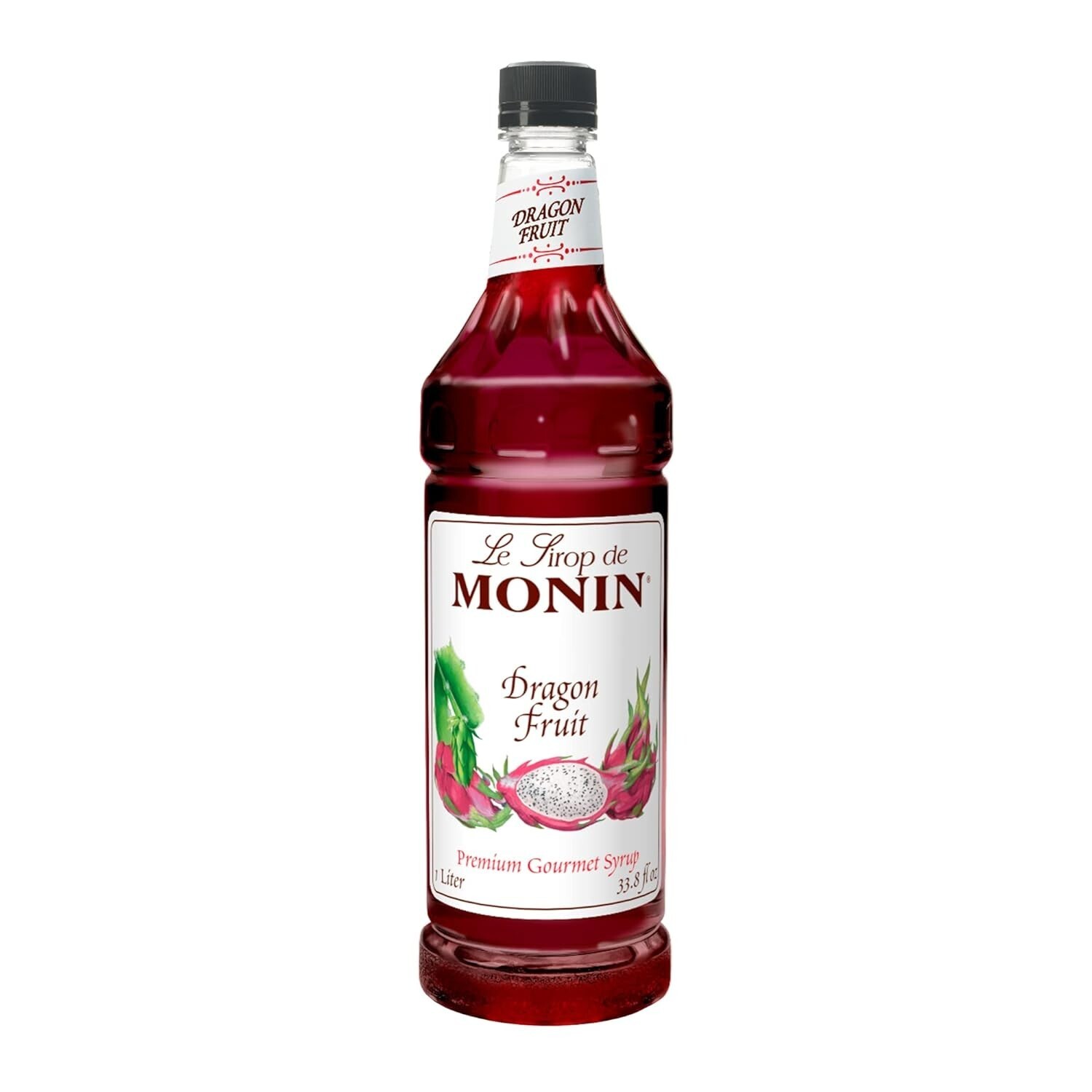 Monin Dragon Fruit Syrup 1 Liter 33.08 Fl Oz Gourmet Beverage Flavoring ... - $18.80