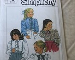 SIMPLICITY #7013 - GIRLS CUTE ( 4 STYLE ) BLOUSE or TOP PATTERN  3 4 5 FF - $13.97