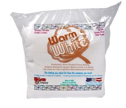Batting Warm &amp; White Cotton 90in x 96in Full Size - $62.95