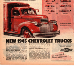 1945 New 1945 Chevrolet Trucks  print ad fc2 - $19.95