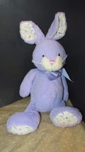 Ganz Plush light Purple bunny rabbit ribbon bow flower floral feet ears - £8.39 GBP