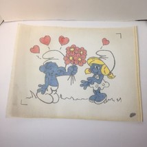 Smurfs Love Needlepoint Canvas 12 Count 13.5&quot; x 18&quot; - £31.12 GBP