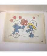 Smurfs Love Needlepoint Canvas 12 Count 13.5&quot; x 18&quot; - £30.99 GBP
