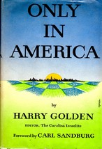 Only In America By Harry Golden, 1958 Hardcover Book - £3.89 GBP