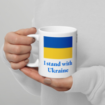 I Stand with Ukraine White Glossy Coffee Tea Mug - £11.82 GBP+