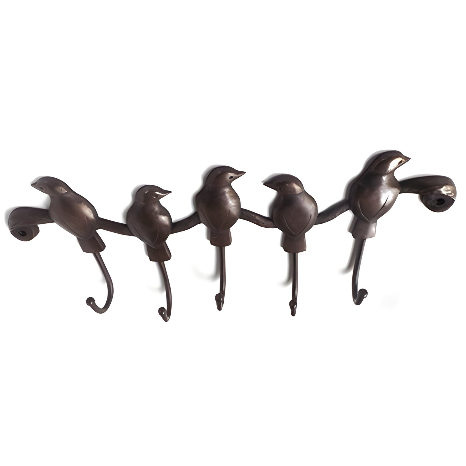 Solid Brass Clothes Hook set 17.4&quot; Vintage Pants Hanger Hanger Love Bird... - $96.00