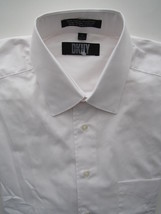 DKNY Cotton Broadcloth Single Needle Tailoring Men’s Dress Shirt White 16 |33 - £16.20 GBP