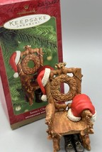 Ornament Hallmark Keepsake Santa&#39;s Chair Hat Boots QX8314 2000 Sign Robert Chad - £9.00 GBP