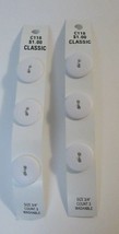 Vtg Blumenthal Lansing Co. White Plastic Buttons C118 Lot of 6 Buttons 2... - £4.78 GBP