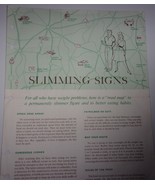 Vintage Slimming Signs Weight Losing Road Map Pamphlet 1960 - $1.99