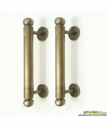 Set of 2 Solid Brass Western Retro Door Handle Vintage Cabinet Door Pull... - £58.97 GBP