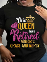 Retired Queen Graphic Tee - Comfortable Crew Neck, Short Sleeve, Casual ... - £17.52 GBP