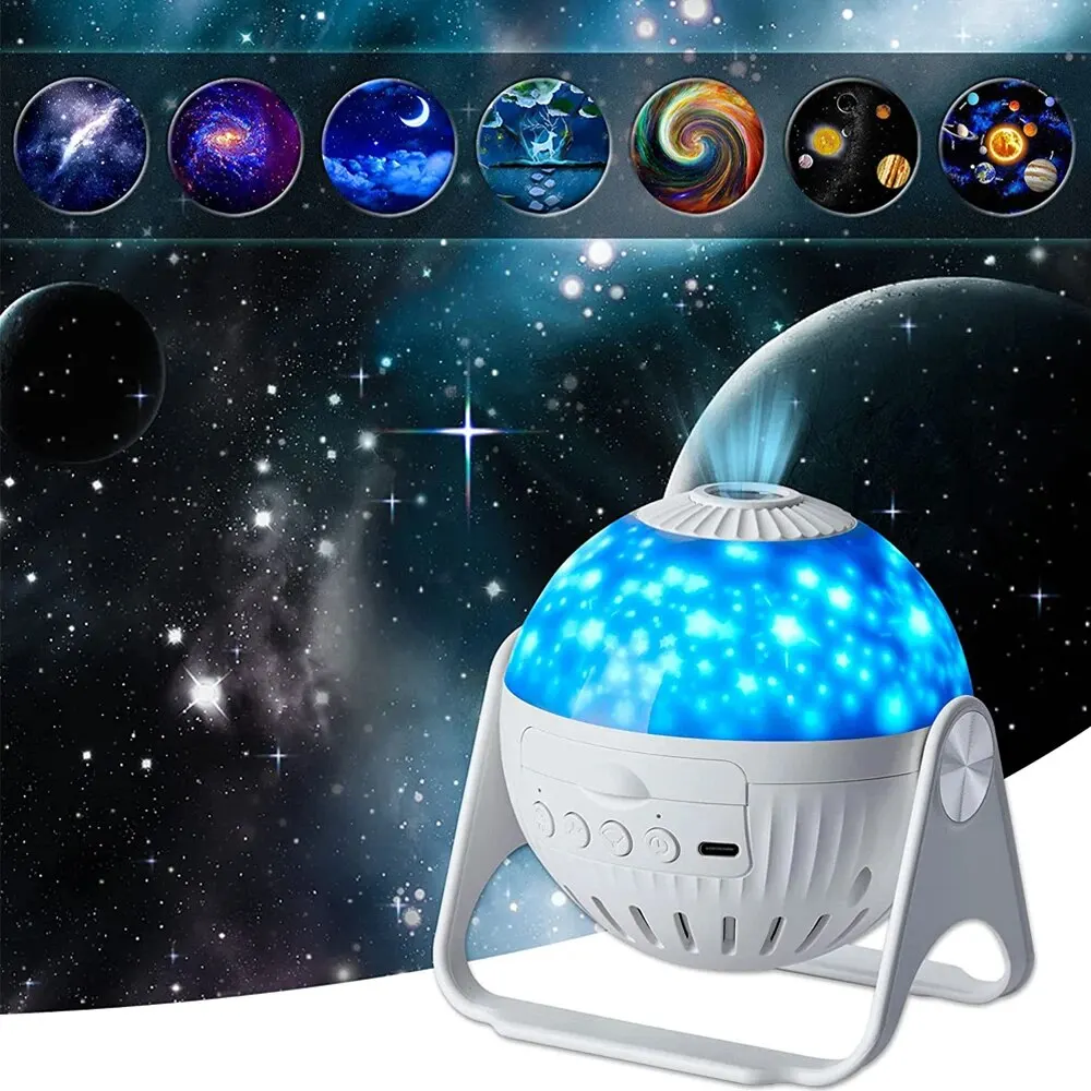 7 in 1 Star Projector Galaxy Planetarium Lamp 360° Adjustable with Planets - $32.77