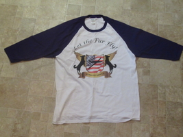 LET THE FUR FLY t-shirt Size L - $5.00