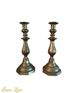 ANTIQUE 1730-1740 QUEEN ANNE 18TH CENTURY MAJESTIC BELL METAL PAIR CANDL... - $983.21 CAD