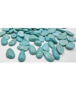 12PCS Aqua Blue   Turquoise Smooth Polished Teardrop Briolette Beads, 18... - $19.70