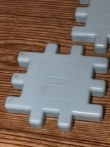 Lot Of 3 Little Tikes Wee WAFFLE BLOCKS 4&quot; Building Toys Flat PASTEL Blue - £3.99 GBP