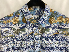 Vintage Pierre Cardin Men&#39;s Sz XL Button-Up Shirt Short Sleeve Hawaiian ... - £10.65 GBP