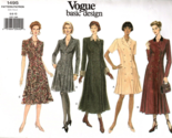 Vogue 1495 Misses 6 to 10 Loose Fitting Dress Vintage Uncut Sewing Pattern - £9.69 GBP