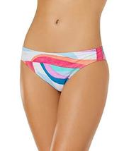 Hula Honey Juniors&#39; Flying Colors Printed Bikini Bottoms (White Multi, Small) - £10.21 GBP