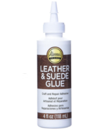 Leather &amp; Suede Glue for DIY Crafts &amp; Repairs Jackets Handbags 4oz Flexible - £4.46 GBP