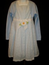 Jenny and Me Girls Dress With Shrug Blue White Size 6x - £27.40 GBP