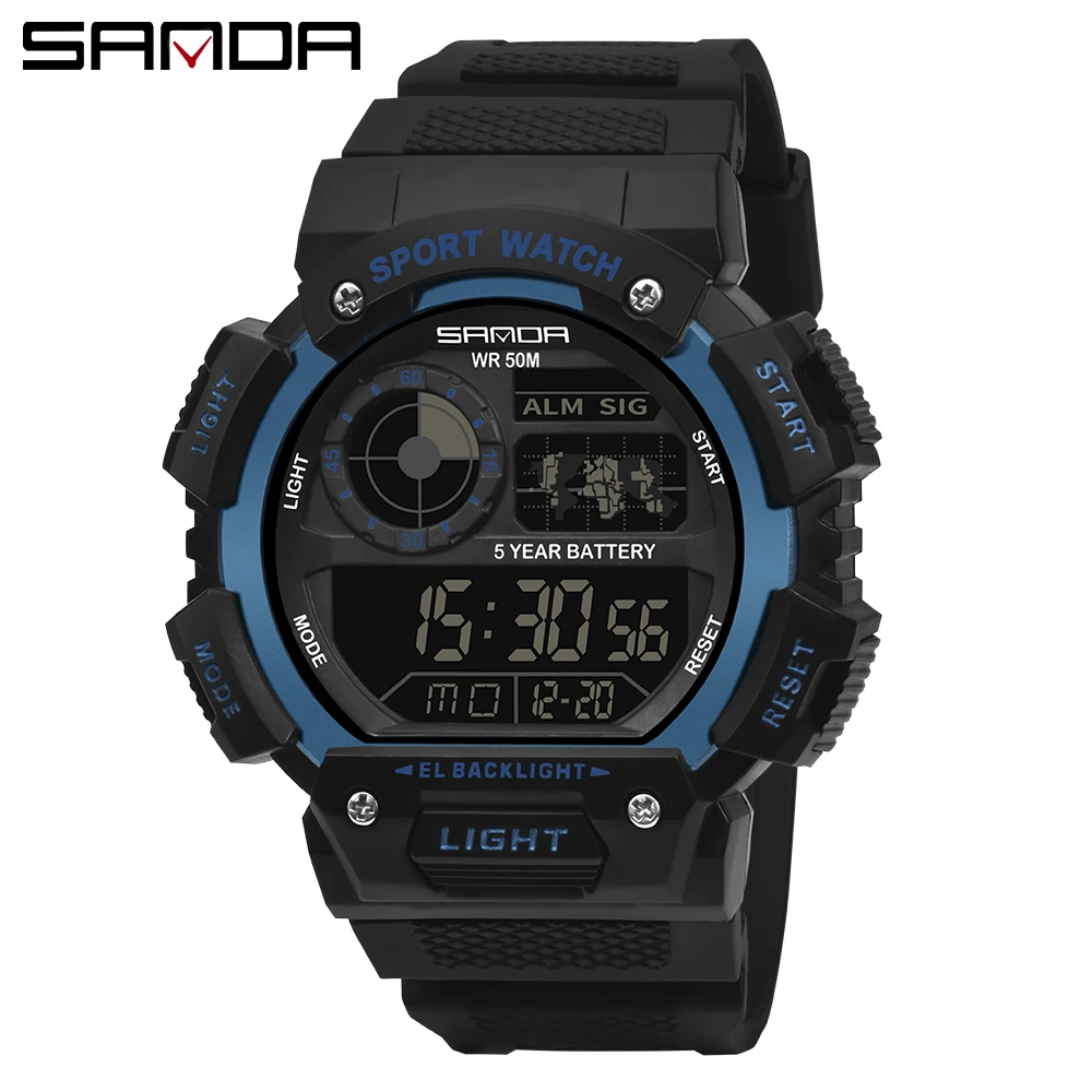Sanda Watch fashion trend men electronic watch multi-functional creative persona - £90.27 GBP