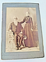 Vintage Cabinet Card Older Couple with chair - £14.25 GBP