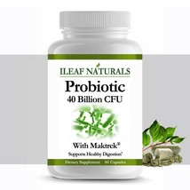 iLeafNaturals Probiotic 40 Billion CFU With MAKTrek 60 Veggie Capsules - $16.82