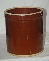 Antique Primitive RRP Robinson Ransbottom Pottery Stoneware Crock #3 Brown Markd - £55.86 GBP