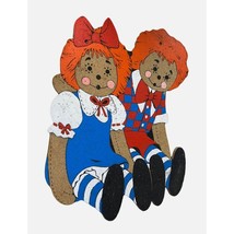 Raggedy Ann &amp; Andy Cork Board Wall Hanging Wall Decoration Nursery 18&quot; x 18&quot; - £16.39 GBP