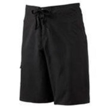 Mens Swim Board Shorts Hang Ten Solid Black Quick Dry Trunks $38 NEW-siz... - £14.01 GBP