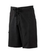 Mens Swim Board Shorts Hang Ten Solid Black Quick Dry Trunks $38 NEW-siz... - £14.01 GBP