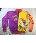 Vintage 1991 Seattle to Portland DuPont Tyvek Purple Jacket Size M Mens - $54.29 CAD