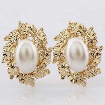  Earrings Baroque Big Imitation  Earrings Ear Studs Vintage Indian Jewelry Gold  - £8.44 GBP