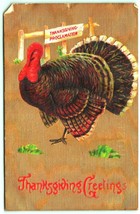 Thanksgiving Greetings Turkey Proclamation Gilt Embossed DB Postcard I10 - £3.24 GBP