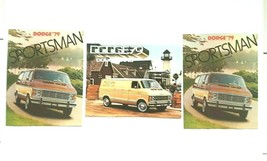 Vintage Dodge Sportsman Vans 1979 Print Brochures Advertisement Lot Of 3 - £11.75 GBP