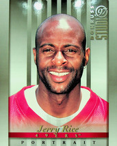 1997 Donruss Studio Football Card Jerry Rice #18 - 8x10 - £6.03 GBP