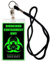 Dead Head Props Biohazard Containment Unit Novelty Id Badge Halloween Costume Mo - £10.14 GBP
